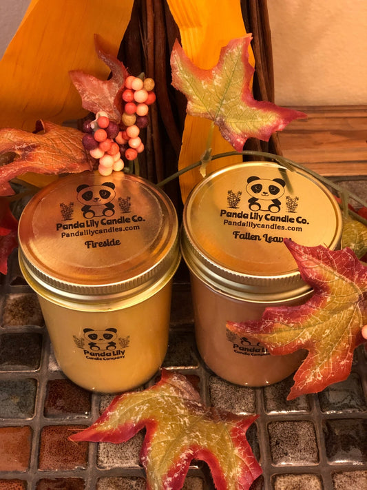 Fallen Leaves and Fireside Fragrance Soy Blend Candles and Wax Melts - Panda Lily Candle Company