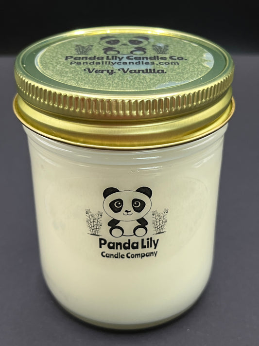 Vanilla (Soy Wax) Candle -8oz - Panda Lily Candle Company