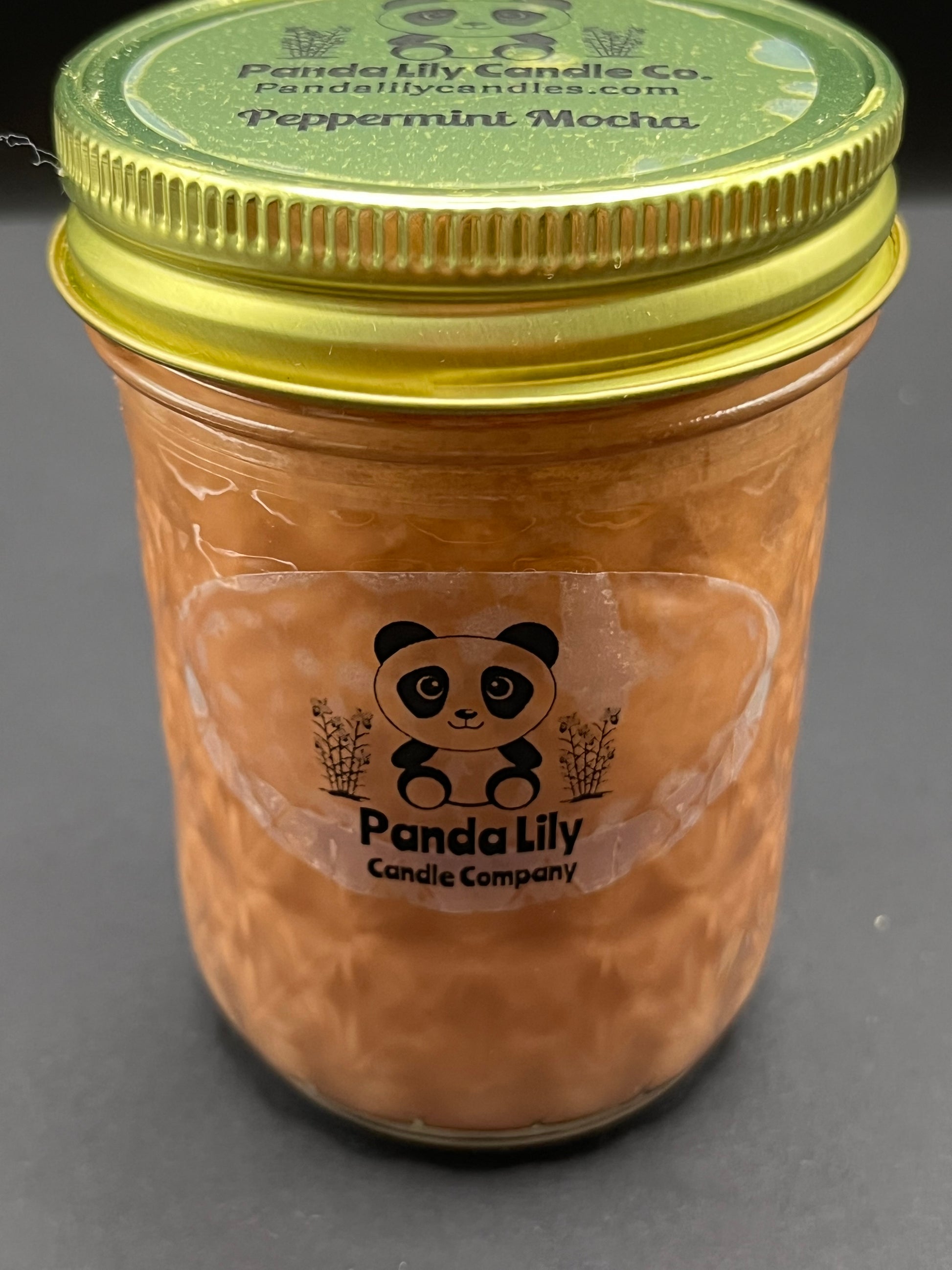 Peppermint Mocha (Soy Wax) Candle - 8oz - Panda Lily Candle Company