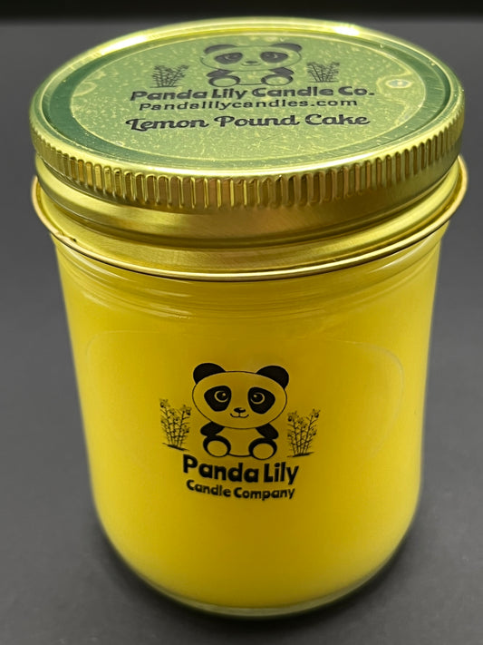 Lemon Pound Cake (Soy Wax) Candle - 8oz - Panda Lily Candle Company