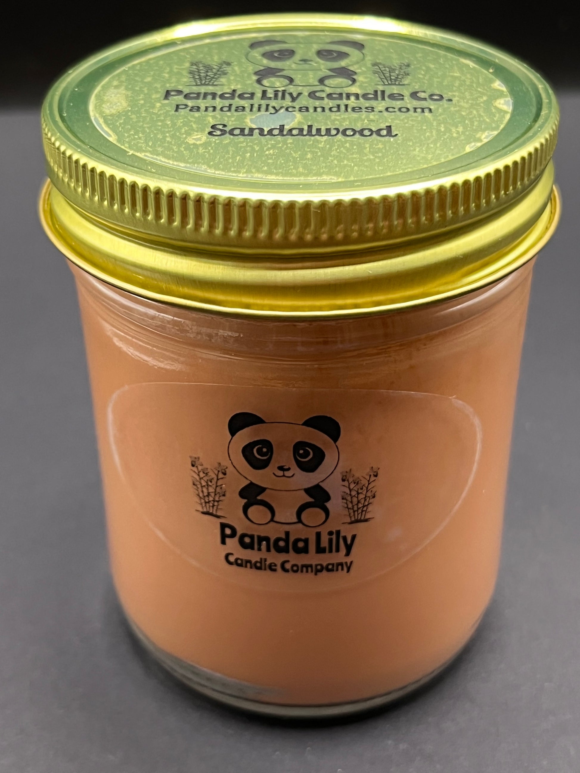 Sandalwood (Soy Wax) Candle -8 oz - Panda Lily Candle Company