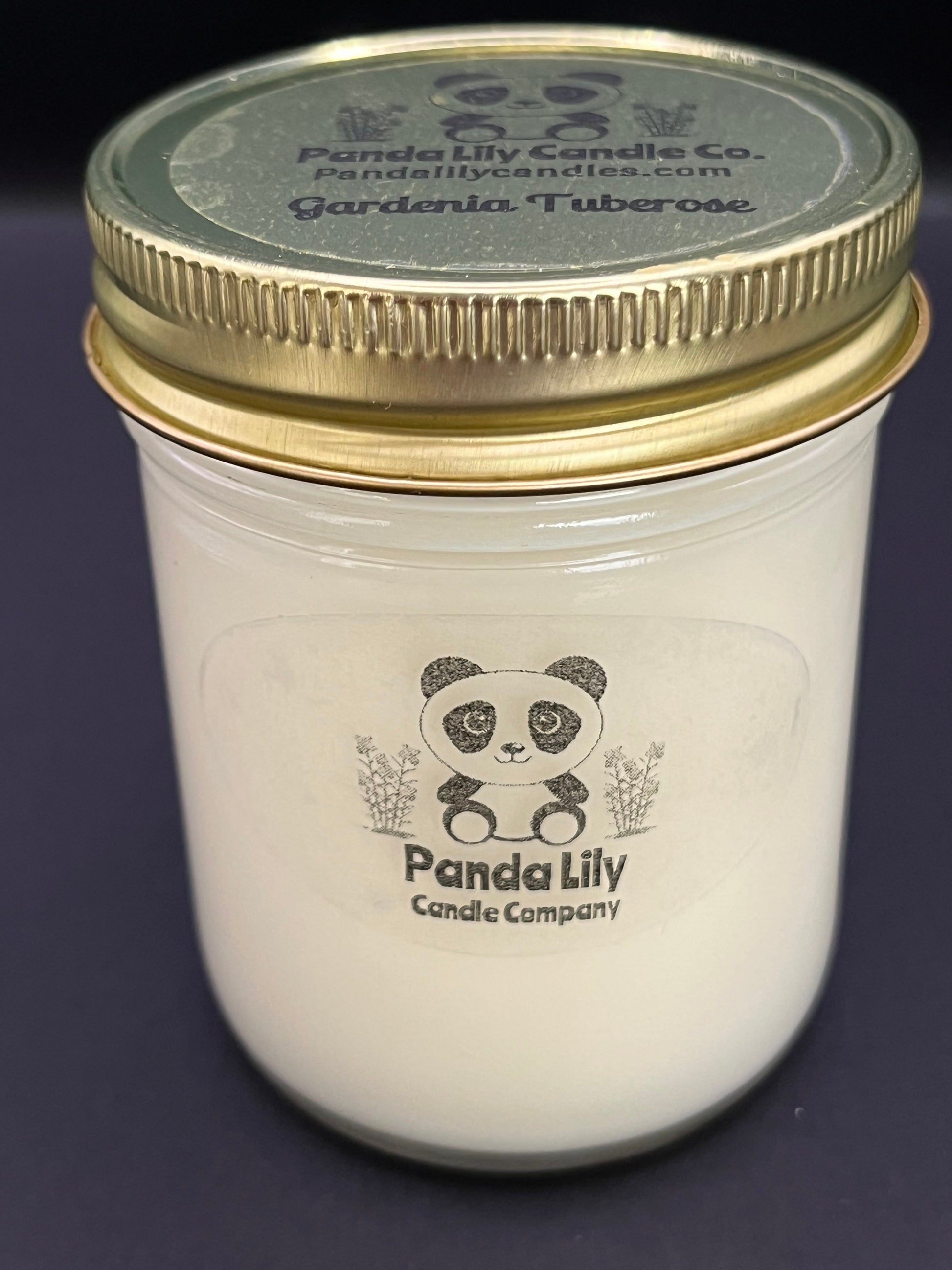 Gardenia Tuberose (Soy Wax) Candle -8oz - Panda Lily Candle Company