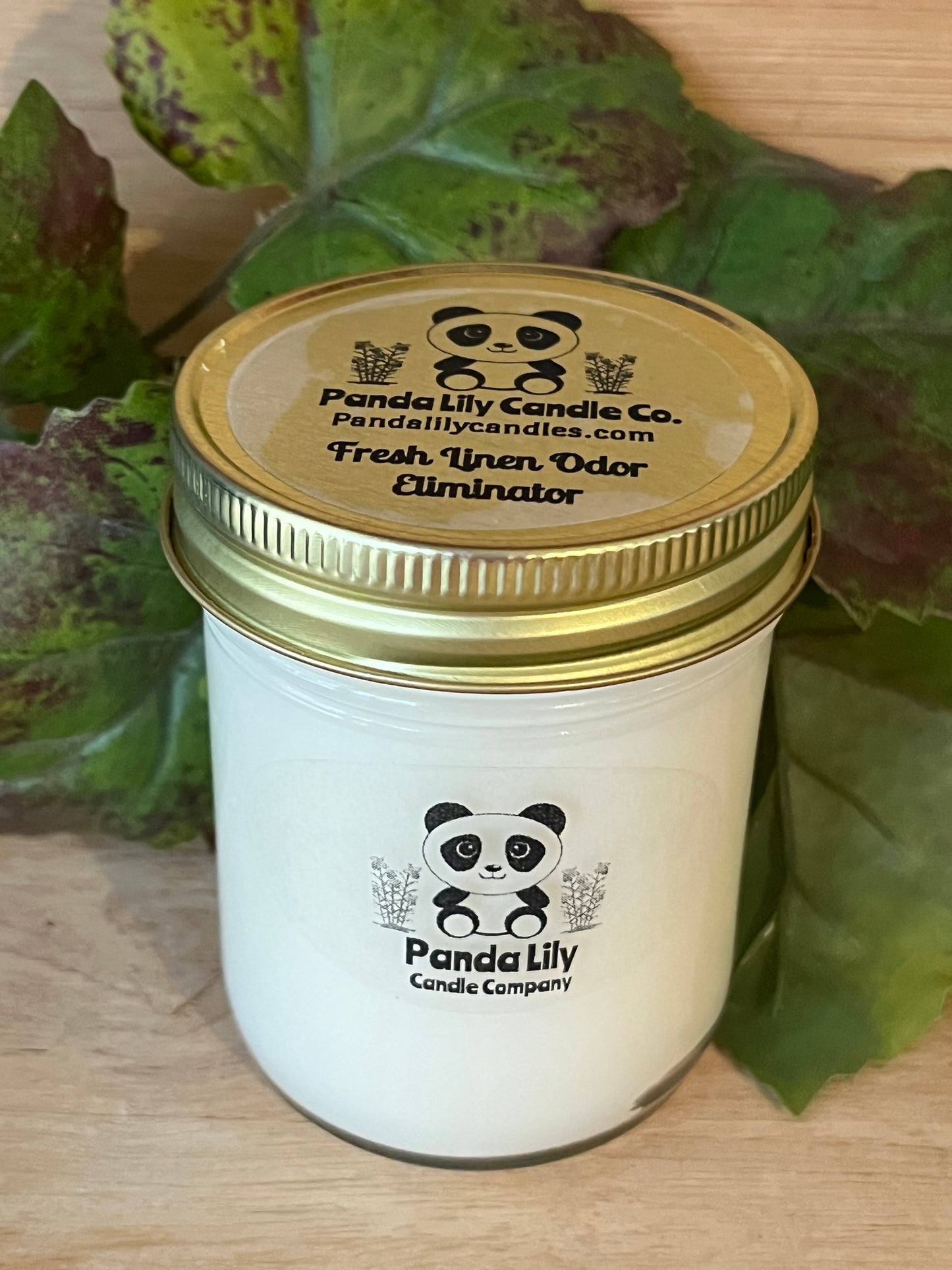 Fresh Linen Odor Eliminator (Soy Wax) Candle -8oz - Panda Lily Candle Company